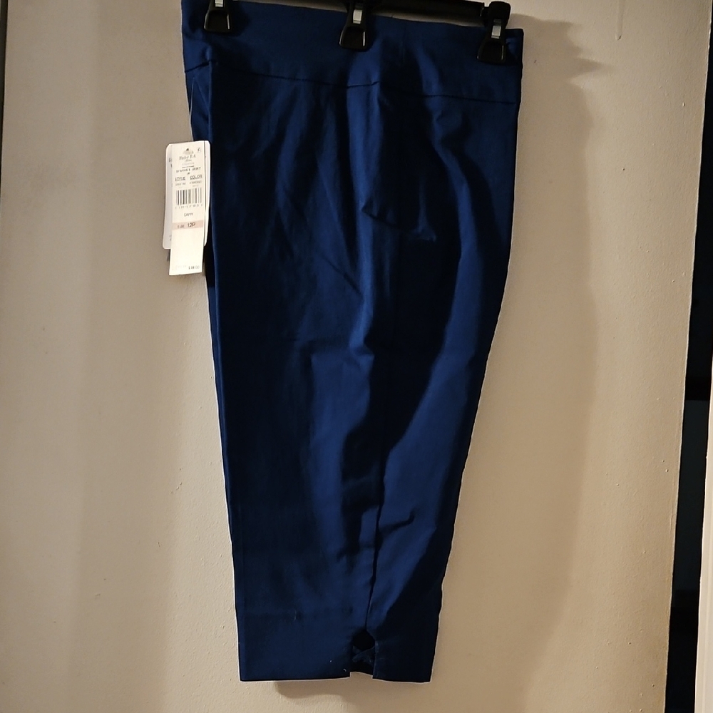 Ruby Rd Blue Capris Tailored Cropped